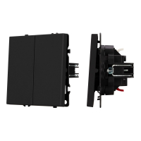 Механизм выключателя двухклавишный проходной Arlight SWT-NOBE-MKP2-SFPL-BK (230V, 10A) 054255