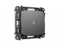 Комплект механизма 1-кл проходного выключателя с подсветкой Ambrella Volt Omega MO652040