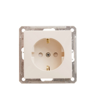 W59 Розетка скрытая с заземлением в рамку  бежевая Systeme Electric RS16-152-2-86