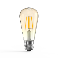 Лампа светодиодная филаментная LED 6 Вт 550 лм 2400К AC185-265В E27 ST64 теплая золотистая колба Black Filament Gauss GAUSS 102802006