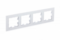 Рамка 4-ая Systeme Electric AtlasDesign Nature Матовое стекло белый ATN330104