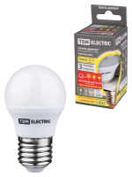 Лампа светодиодная диммируемая TDM Electric E27 6W 3000K прозрачная SQ0340-0203
