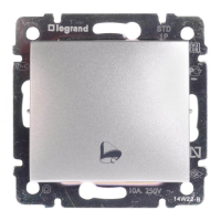 Выключатель кнопочный одноклавишный Legrand Valena Звонок алюминий 770216