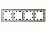 Рамка четырехпостовая ATLASDESIGN NATURE, СТЕКЛО ШАМПАНЬ Systeme Electric ATN320504