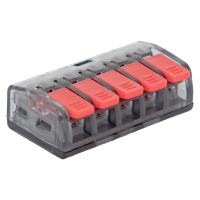 Клемма СМК 221-415 5 отверстий 0.2-4.0 мм2 (50 шт.) PROxima EKF plc-smk-221-415