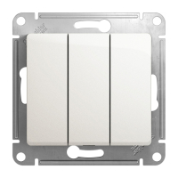 GLOSSA Выключатель трехклавишный схема 3 перламутр в рамку Systeme Electric GSL000631