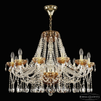 Подвесная люстра Bohemia Ivele Crystal 5413/12/300 G Amber/M-1F