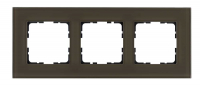 Рамка 3-постовая стекло цвет Каперсовый Jasmart G1003GT