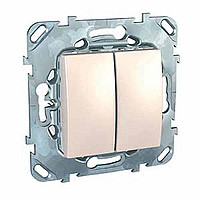 UNICA Выключатель двухклавишный в рамку бежевый Schneider Electric MGU5.211.25ZD