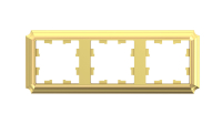 ATLASDESIGN ANTIQUE 3-постовая рамка, универсальная, ЗОЛОТО Systeme Electric ATN101603