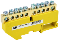 Шина PE земля на DIN-изоляторах ШНИ-8х12-10-Д-Ж IEK YNN10-812-10D-K05