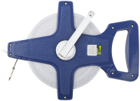 Рулетка землемерная, синий открытый корпус, фибергласовая лента 50 м FIT 17650