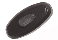 Переключатель на шнур 6А 250В (еврослот) черный UNIVersal А0106