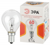 Лампа накаливания Эра P-60-E14-230-CL шар Б0066522 ЭРА