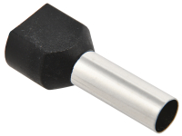 Наконечник штыревой НШвИ 2х6-14 черный НГИ2 (100шт) IEK UTE10-D6-0-100