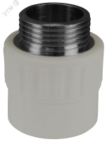 Муфта переходная с наружной резьбой 25 x 3/4 (100/25)  СЕРАЯ Valfex 10130025Г