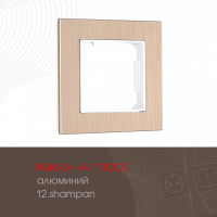 Рамка одноместная Arte Milano 503.12-1.shampan