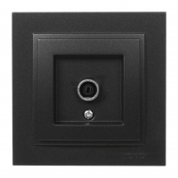 Розетка TV проходная Mono Electric Despina графит 102-202005-137