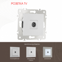 Розетка TV Arte Milano 203.43-1.silver