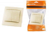 Выключатель двухклавишный Таймыр TDM Electric SQ1814-0102