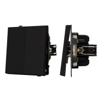 Механизм выключателя двухклавишный проходной Arlight SWT-TENDO-MKP2-SFPL-BK (230V, 10A) 054553