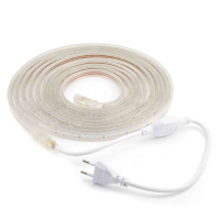 Комплект светодиодной ленты Apeyron 220В 4.8Вт/м smd3528/2835 60д/м IP65 300Лм/м 5м 6000К (сетевой шнур, заглушка, крепежи)  10-04