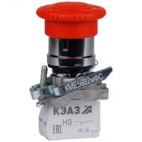 Кнопка КМЕ5611мФС-красный-1но+1нз-гриб-IP65 КЭАЗ 271786