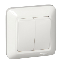 Выключатель 2-клавишный Schneider Electric Прима S56-043-B