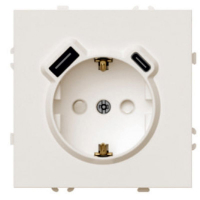 Розетка 1-местная з/ш с/з 16А + USB + Type C (механизм) Stekker Эмили RST16-5119-08 кашемир soft touch 50360