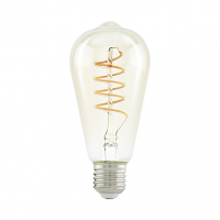 Лампа светодиодная филаментная Eglo E27 4W 2200К янтарь 11681