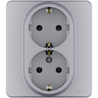 Розетка двойная с/з Legrand Inspiria 673752