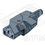 Разъем IEC 60320 C13 220в. 10A на кабель (плоские контакты внутри разъема) Hyperline 47865
