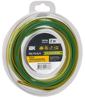 Трубка термоусадочная ТТУ нг-LS 8/4 желто-зеленая (2м/упак) IEK UDR12-008-004-002-K52-T