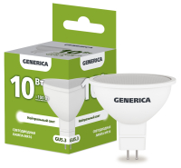 Лампа светодиодная MR16 софит 10Вт 230В 4000К GU5.3 GENERICA IEK LL-MR16-10-230-40-GU5-G