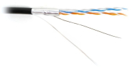 Витая пара FTP 2 пары AWG 24 категория 5е экран внутренняя Cu Standart SkyNet FTP 2х2х0.5 5е in/Cu. 1693101