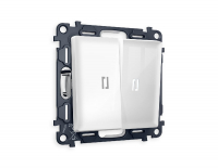 Комплект механизма 2-кл выключателя с подсветкой Ambrella Volt Alfa MA104015