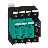 Ограничитель импульсных перенапряжений (УЗИП) 3П+Nu 12.5кА (класс I + II + III) OptiDin OM-I-3+Nu-280/12.5/R КЭАЗ 114277