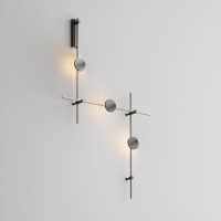 Готовая конструкция настенная прямая со светильниками Plato 3 шт. и блоком питания Maytoni Technical Flarity TFC-Flar-W01-B