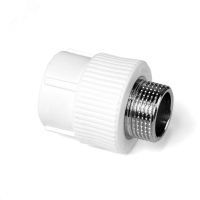Муфта комбинированная 20 х 1/2' НР полипропиленовая PPR белый PRO AQUA PA23008P