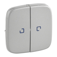 Лицевая панель Legrand Valena Allure выключателя двухклавишного с подсветкой алюминий 755227