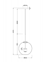 Подвесной светодиодный светильник Maytoni Cometa MOD056PL-L12G3K