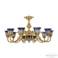 Подвесная люстра Bohemia Ivele Crystal Verona 72209P/10/250 G P2 U Amber-Blue/H-1H