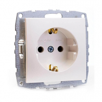 Розетка с заземлением Mono Electric Despina-Larissa 16А 250В жемчуг 500-002521-117