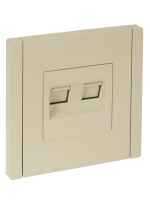 FORTE&PIANO Розетка двойная RJ11+RJ45 кат.5E FP435 ваниль IEK FP-KT20-O-1-K10