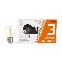 Лампа светодиодная Gauss Basic Filament E27 5.5W 2700K 1051216T GAUSS