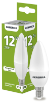 Лампа светодиодная C35 свеча 12Вт 230В 4000К E14 GENERICA IEK LL-C35-12-230-40-E14-G