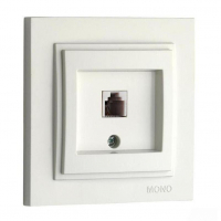 Розетка телефонная Rj45 Cat3 Mono Electric Despina слоновая кость 102-010005-124