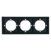 Рамка 3-местная Stekker Мия PFR00-3003-05 черный бархат 50463