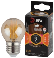 Лампа светодиодная Эра E27 9W 2700K F-LED P45-9W-827-E27 gold Б0047025 ЭРА