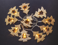 Гирлянда новогодняя светодиодная NGF-D008-10WW-2AA-деревянные ёлочки Navigator Group 14046 21451